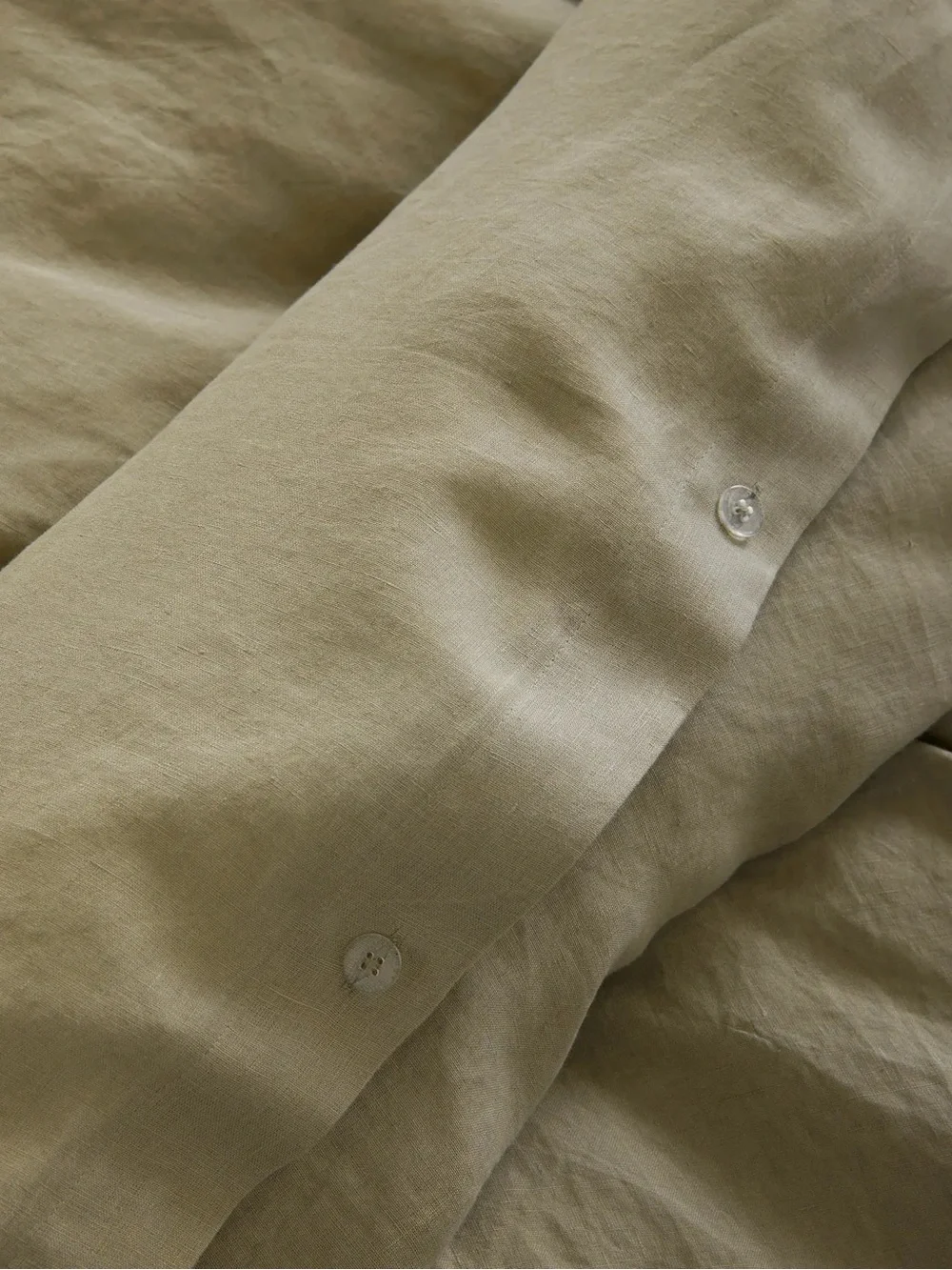 QUINCE European Linen Duvet Cover Full/Queen Aloe 8607